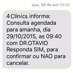 Confirmação de comparecimento via WhatsApp